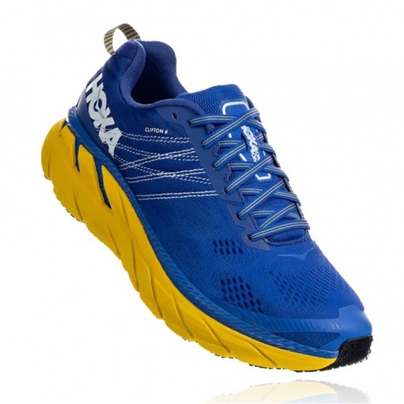 Hoka One One Other - Men’s US 11 Hoka One One Clifton 6 Blue & Yellow Running Shoes 1102872 NBLM